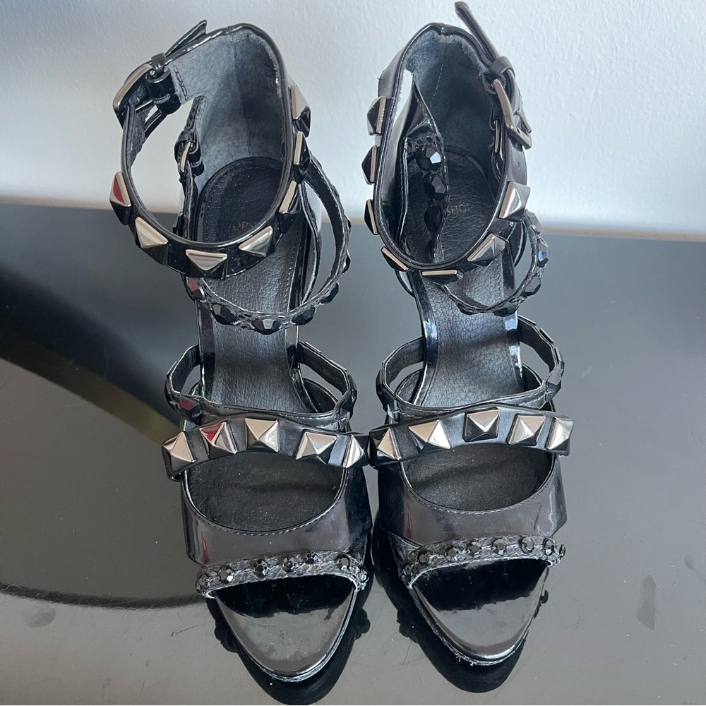 Topshop studded black heels 38